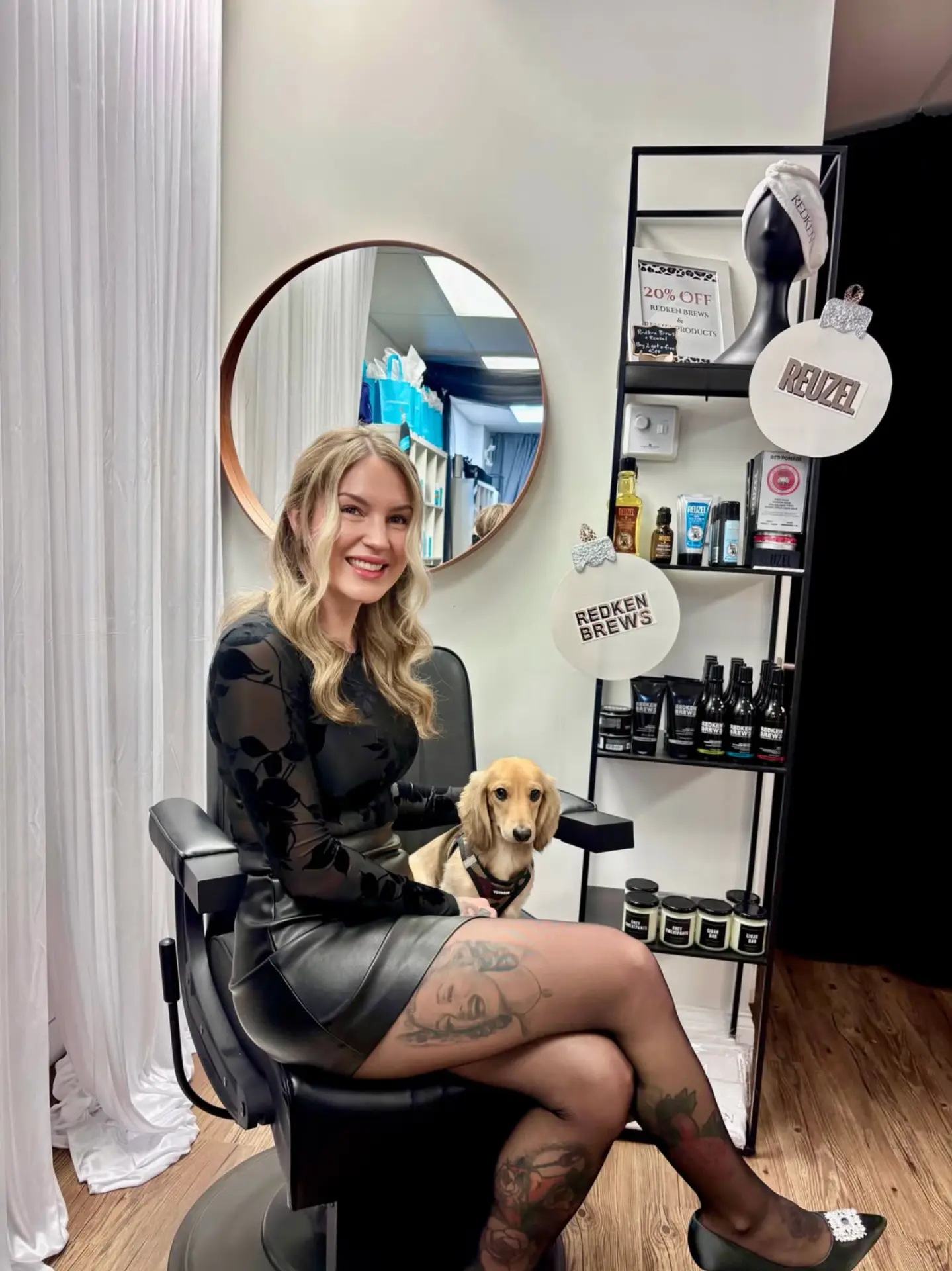 Carrie, owner and barber at The Bedford Barber